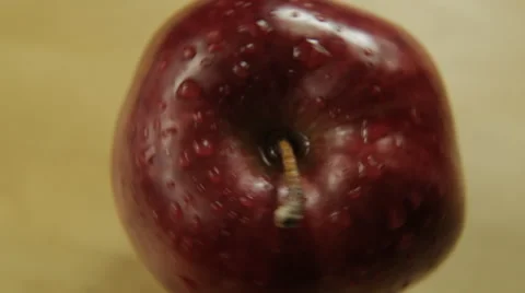 Spinning apple from top Stock Footage 46911404
