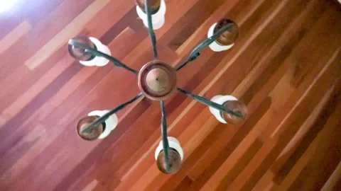 Spinning around chandelier Stock Footage 200788997