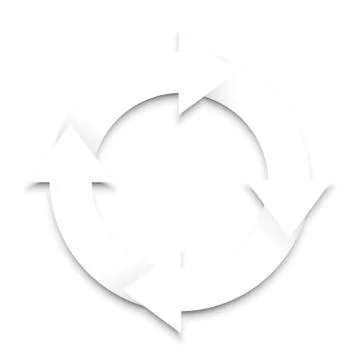 Spinning Arrows On White Background Stockillustratie