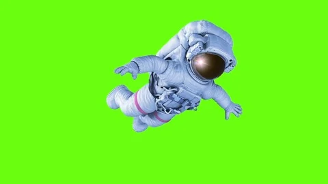 Spinning Astronaut. seamless looping 3d animation Stock Footage 69921050
