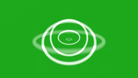 Spinning atomic rings motion graphics with green screen background Stock Footage 277107500