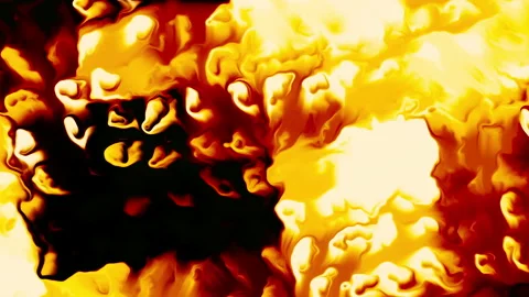 Spinning background of orange and red flames. Motion. Colorful stains moving and Stock Footage 225324137