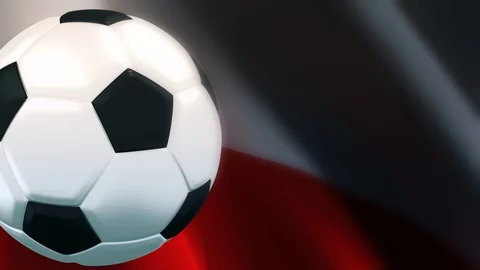 Spinning ball with polish flag on the wind Stock Footage 97683575