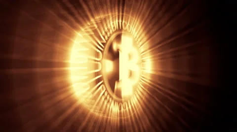 Spinning Bitcoin On Black Background Stock Footage 59804345