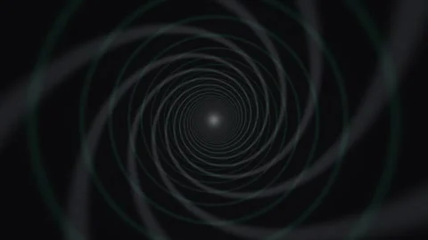 Spinning black tunnel with swirling pattern drawing focus Stock Footage 339297925