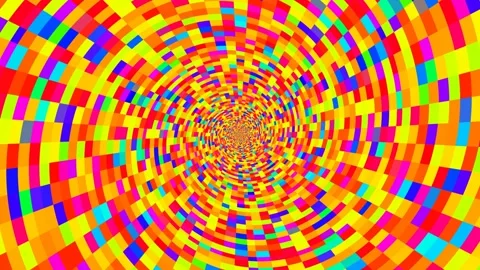 Spinning Block Vortex - Abstract Digital Loop Stock Footage 301486653