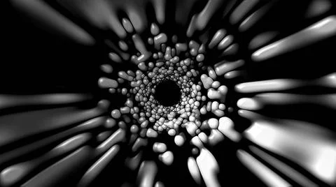 Spinning bubble tunnel, computer generated. 3d rendering futuristic backgr... Stock Photos