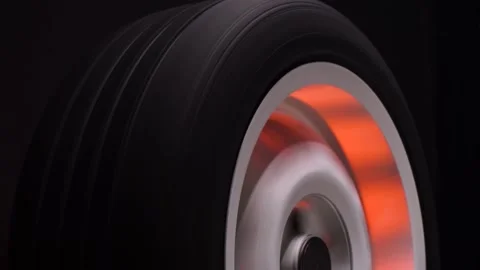 Spinning car wheels white shooting video on long Video stock 231928643