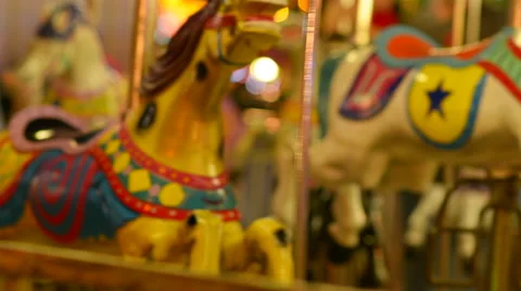 SPINNING CARNIVAL CAROUSEL Stock Footage 46411852