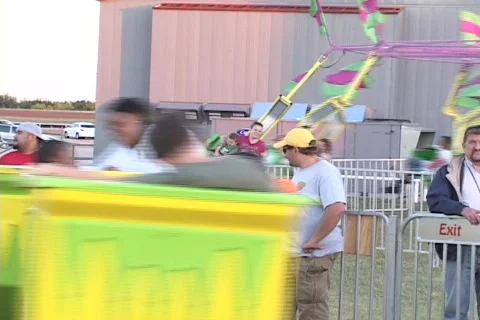 Spinning Carnival Ride Stock Footage 829088