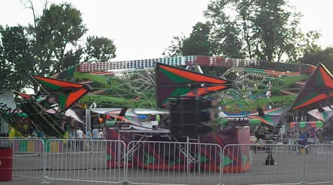 Spinning carnival ride Stock Footage 24909332