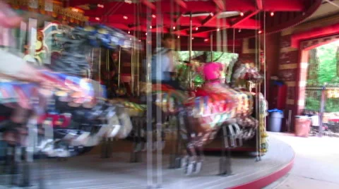 Spinning carousel in Central Park New York City. Video stock 52319694