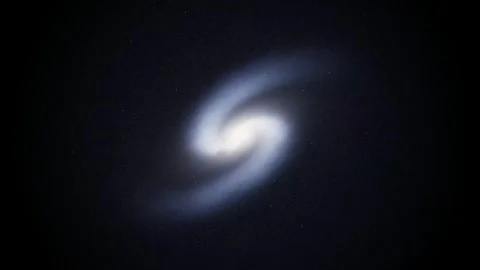 Spinning celestial spiral galaxy loop animation in the universe Video stock 347527724