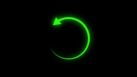 Spinning circle arrow. Please wait, animation,. rotating arrow circle symbo.. Stock Footage 307976641