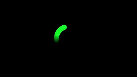 Spinning circle loading icon animation isolated on black background Stock Footage 328276228