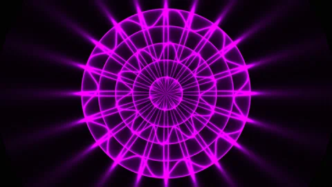 Spinning Circle Wih Sharp Points of Light From Centre 스톡 동영상 139739704