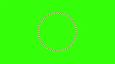 Spinning circular candy frame animation on green screen background Stock Footage 320791276