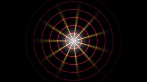 Spinning circular patterns with bright light in the center Stock Footage 340613227