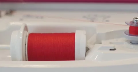 Spinning clews with threads on rack at a textile plant. Thread is Wound on a Stock Footage 130467098