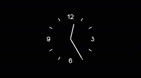 Spinning clock in 12 hour seamless loop XB4d Video stock 47663561
