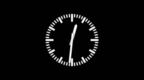 Spinning clock in 12 hour seamless loop-... | Stock Video | Pond5