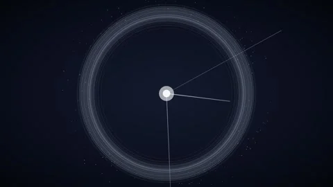 Spinning Clock Progress Bar Loop - Minimal Blue Loading Interface Backdrop 動画素材 341786818