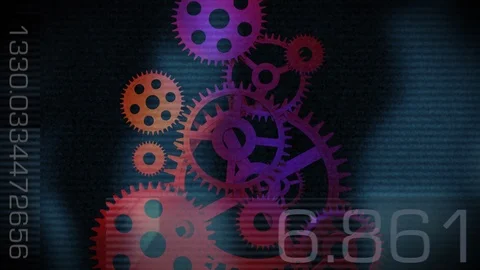 Spinning cogs and data processing 動画素材 115278645