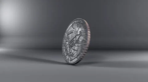Spinning coin with alpha Stock Footage