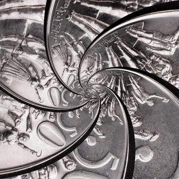 Spinning coin Foto stock