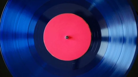 Spinning color vinyl record Stock Footage 123699013