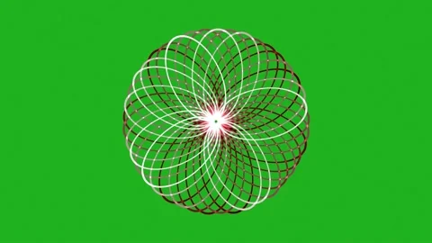 Spinning Colorful circles motion graphics with green screen background Stock Footage 236359748