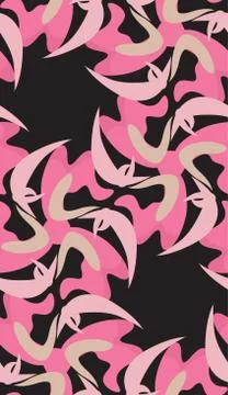 Spinning Crescent Pattern Over Black Illustrazione stock