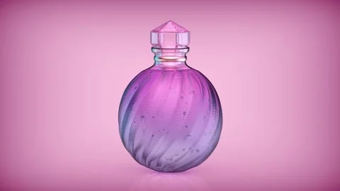 Spinning crystal magic potion bottle Stock Footage 329965215