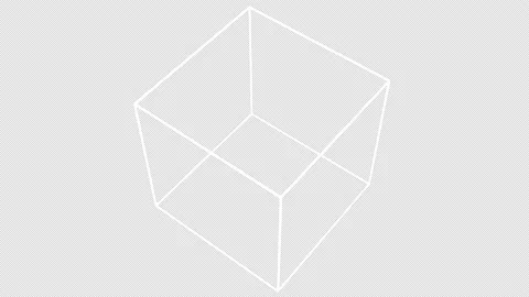 Spinning cube 3D shape animation loops on transparent background. Stock Footage 164550469