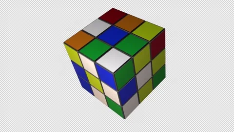 Spinning Cube Puzzle Stock Footage 265862869