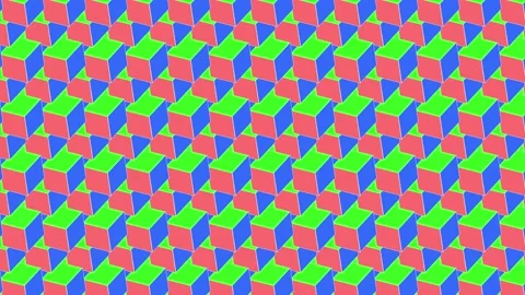 Spinning Cubes Random Motion Multicolored Animation Stock Footage 134465997