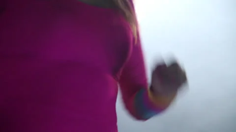 A Spinning dance of the lady at very close focus Stock Footage 22816299
