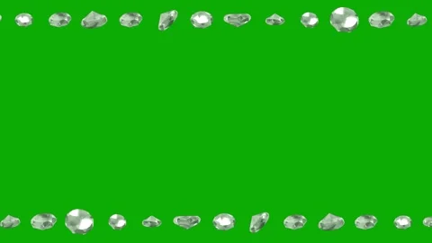 Spinning diamonds frame green screen motion graphics Stock Footage 261147739