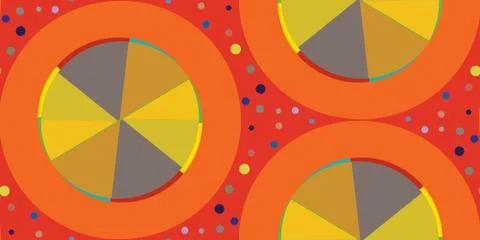 Spinning Disc Pattern Over Red Stock Illustration