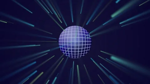 Spinning disco ball with beams Vidéo 276859878