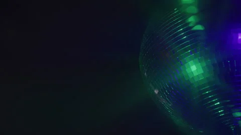 Spinning Disco Ball In Dark Stock Footage 270403085