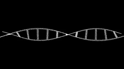 Spinning DNA helix against digital code Stock Footage 305300862