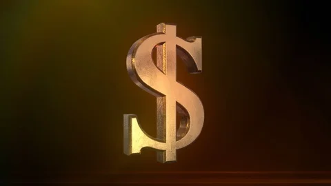Spinning Dollar Sign Stock Footage 87450714
