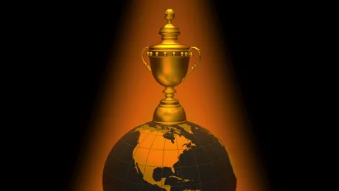 The Spinning Earth and the Cup Stock Footage 346717102