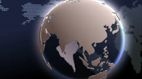 Spinning Earth concept, CGI Stock Footage 606423