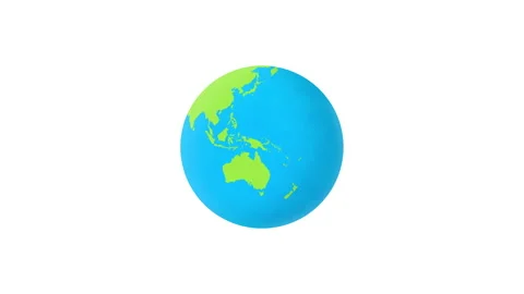 Spinning Earth isolated on white background seamless loop Видео 146882561