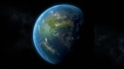 Spinning Earth loop with background Stock Footage 46760499