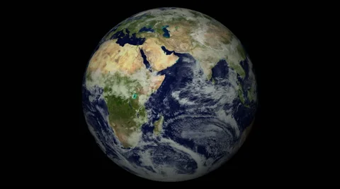 Spinning Earth Loop on Black Video stock 42866171