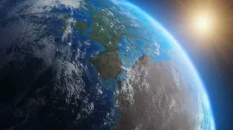 Spinning Earth. Loopable. Close up. North America-Europe. Stock Footage 38724301