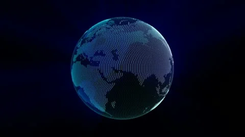 Spinning Earth at night (loopable) Stock Footage 21648493